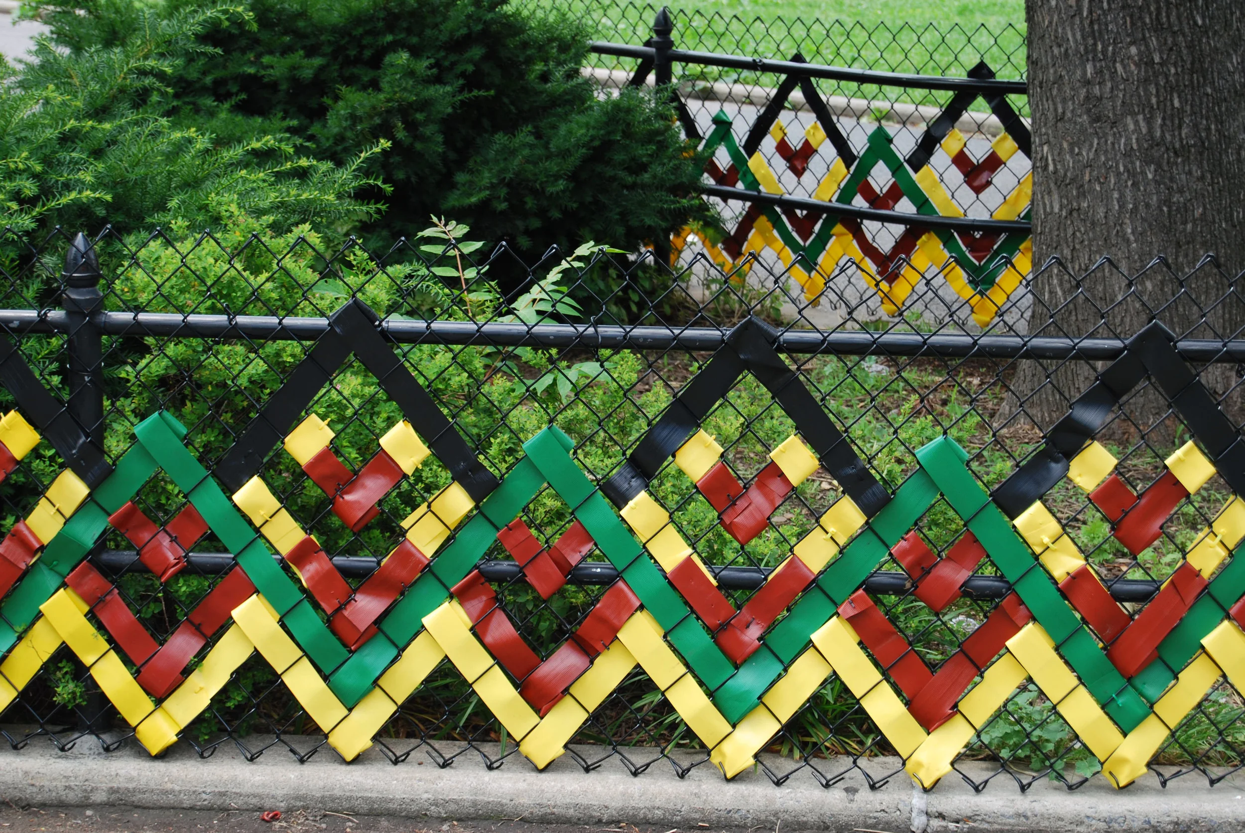 Fence, Gates & Railing Weavings and Sticker Mural — Katherine Daniels